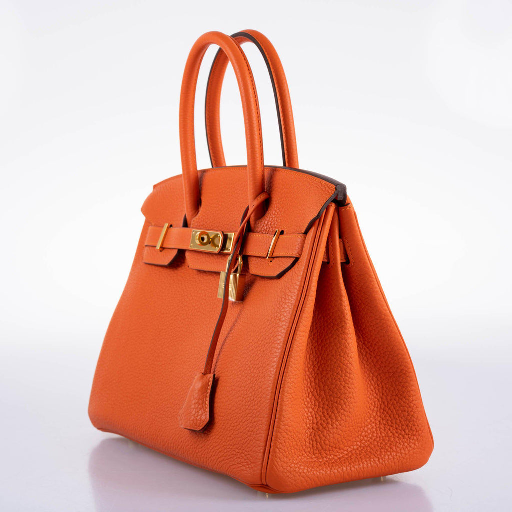 Hermès Birkin 30 Feu Togo Gold Hardware - 2020, Y
