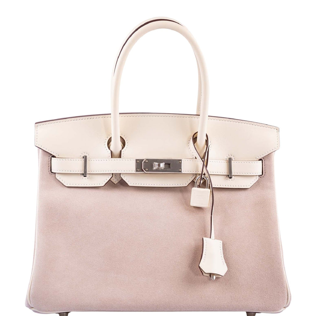 Hermès Birkin 30 Glycine Grizzly and Nata Swift Palladium Hardware