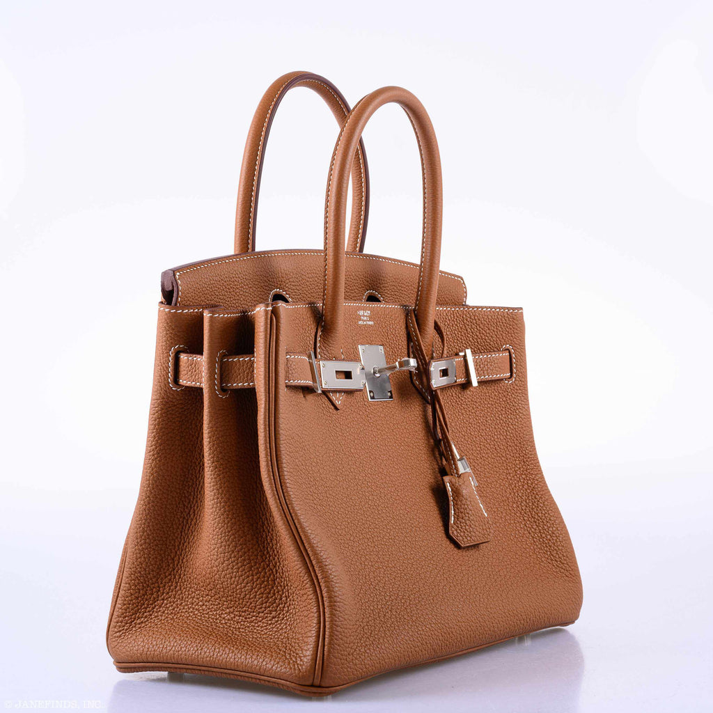 Hermès Birkin 30 Gold Togo Palladium Hardware - 2019, D