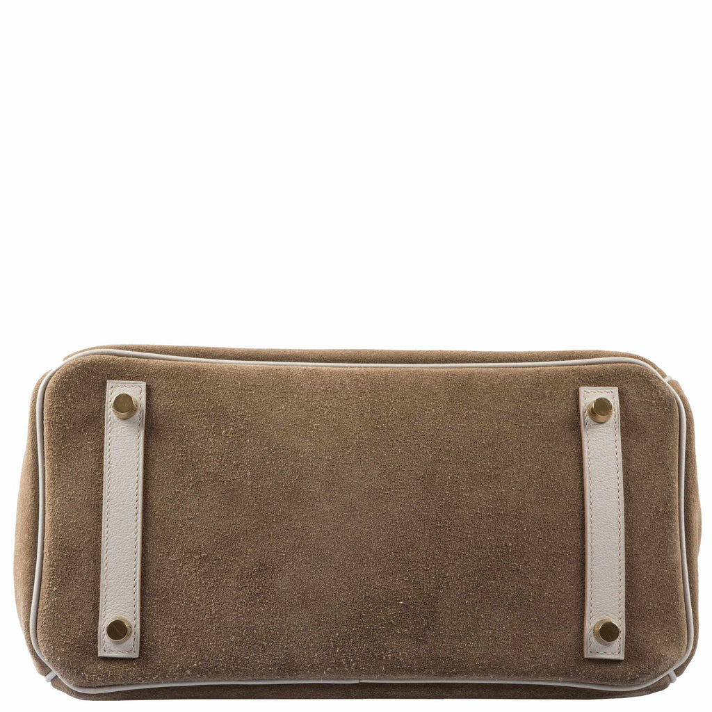Hermès Birkin 30 Grizzly Gris Perle Swift & Suede Permabrass Hardware