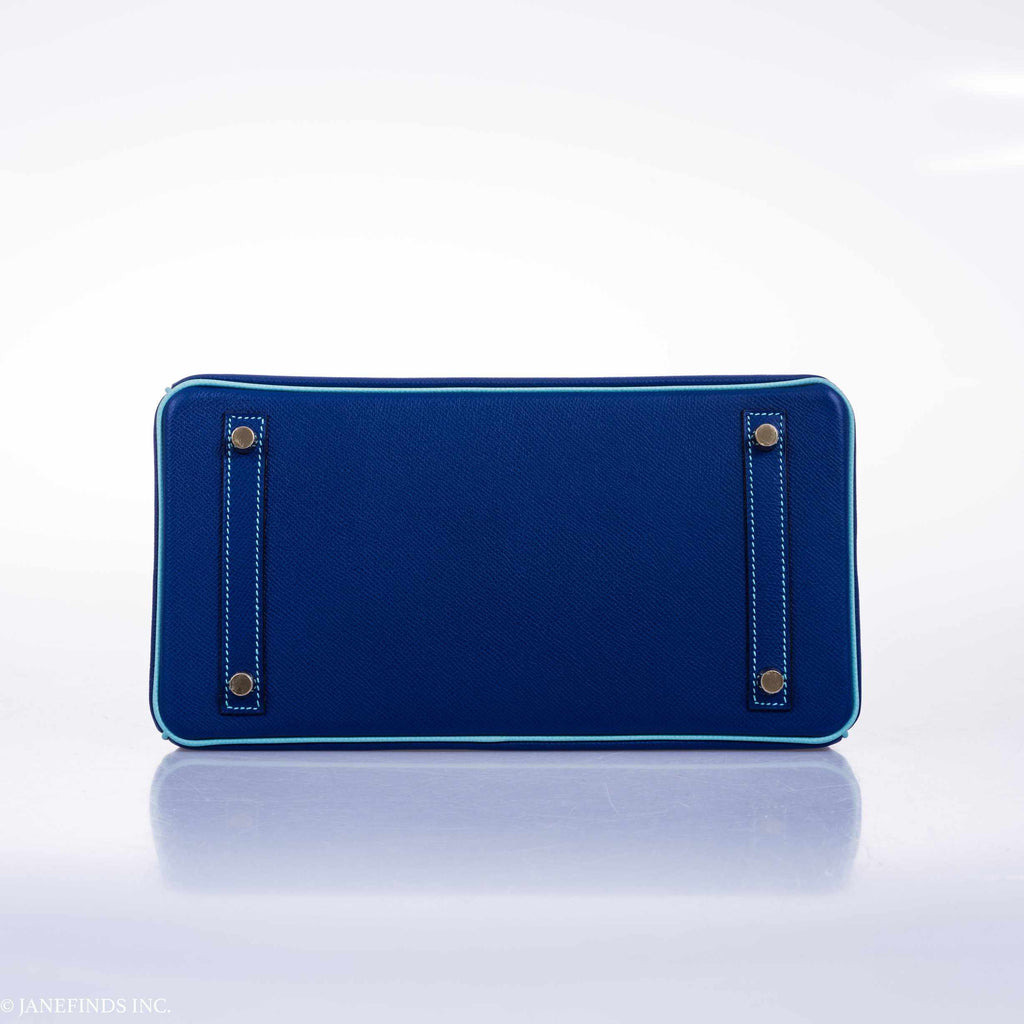 Hermès Birkin 30 HSS Blue Electric & Blue Atoll Epsom Gold Hardware