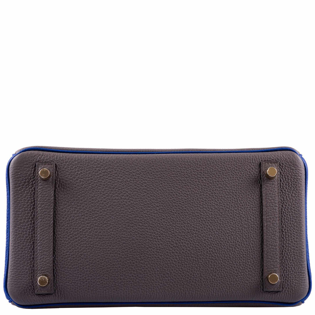 Hermès Birkin 30 HSS Etain And Blue Electric Togo Gold Hardware
