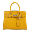 Hermès Birkin 30 Jaune Ambre Togo Palladium Hardware