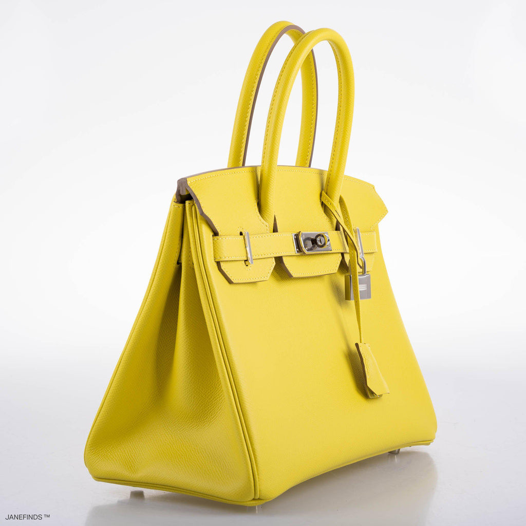 Hermès Birkin 30 Lime Epsom with Palladium Hardware - 2019, D