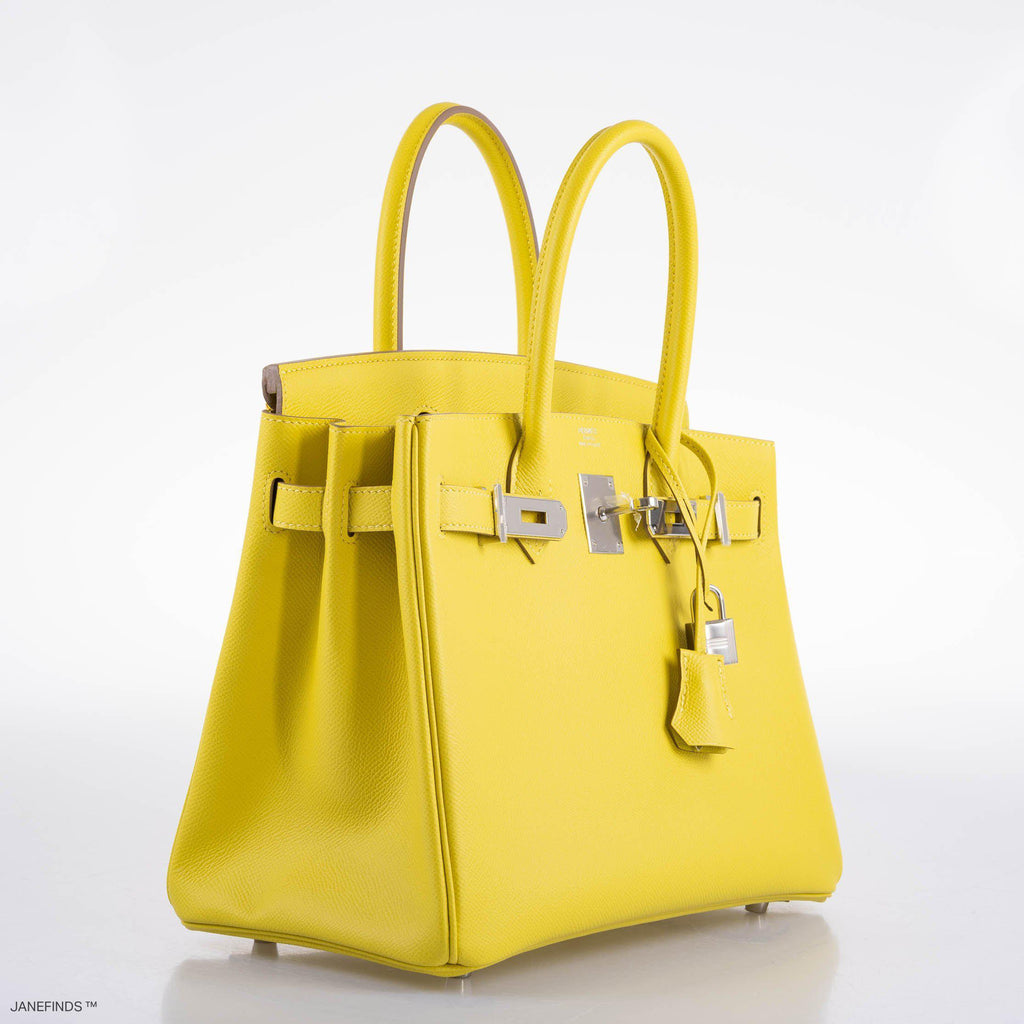 Hermès Birkin 30 Lime Epsom with Palladium Hardware - 2019, D