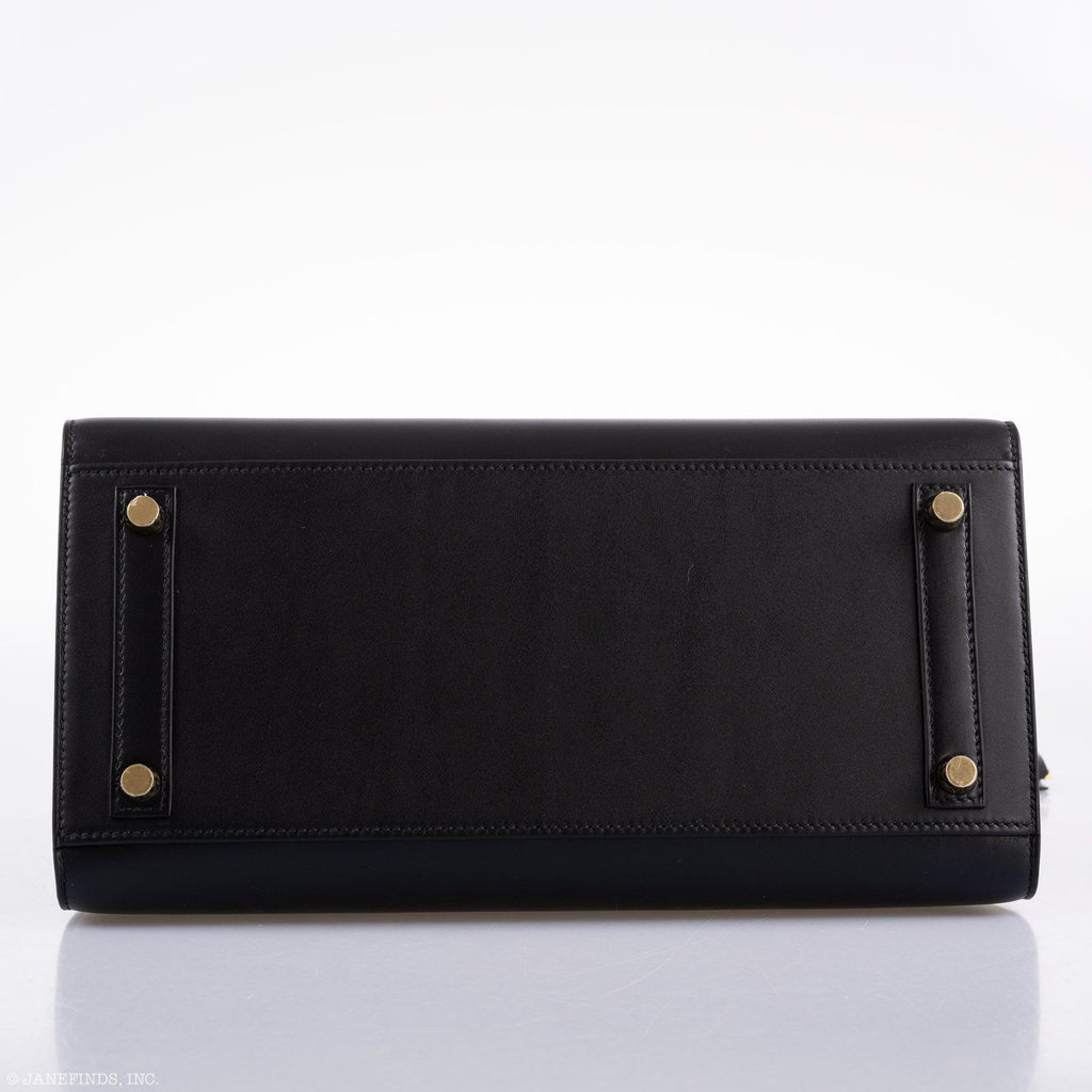 Hermès Birkin 30 Sellier Black Veau Monsieur Leather Gold Hardware