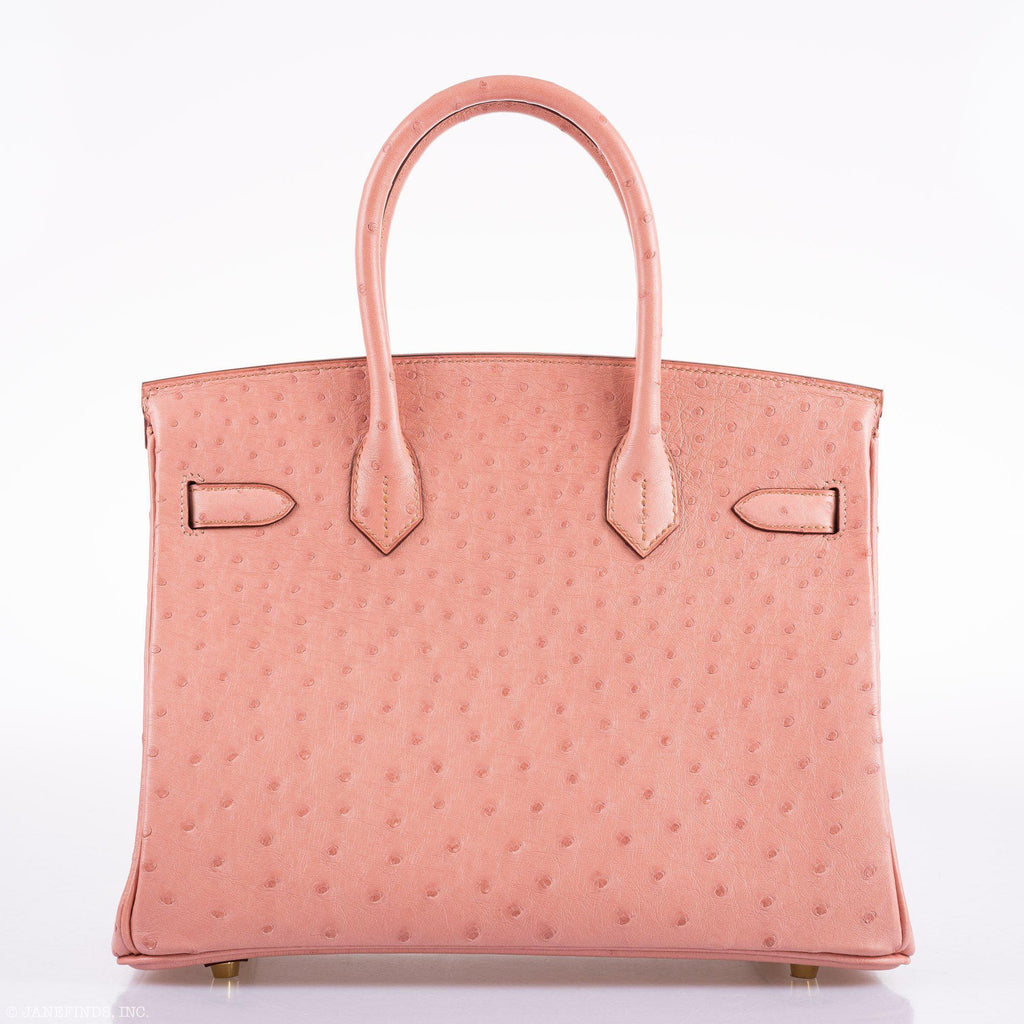 Hermès Birkin 30 Terre Cuite Ostrich Gold Hardware - 2020, Y
