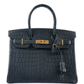 Hermès Birkin 30 Vert Foncé Matte Niloticus Crocodile Gold Hardware