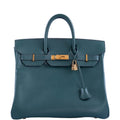 Hermès Birkin 32 HAC Vert Fonce Ardenne Leather Gold Hardware