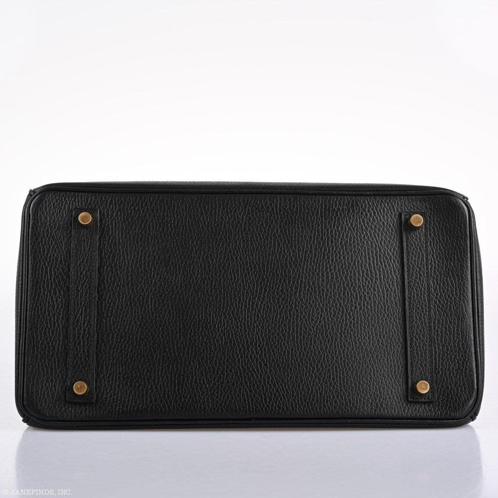 Hermès Birkin 35 Black Ardenne Gold Hardware - C Square