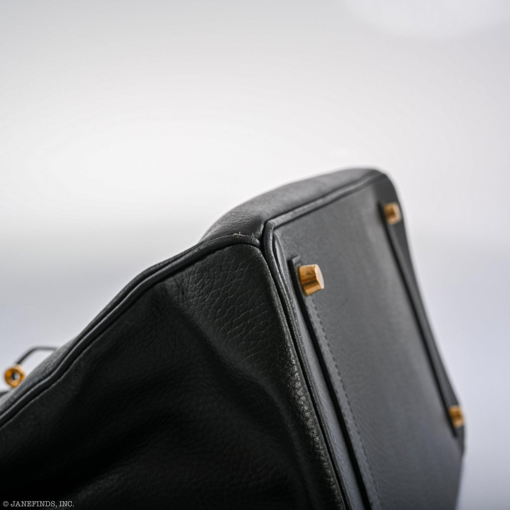 Hermès Birkin 35 Black Ardenne Gold Hardware - C Square