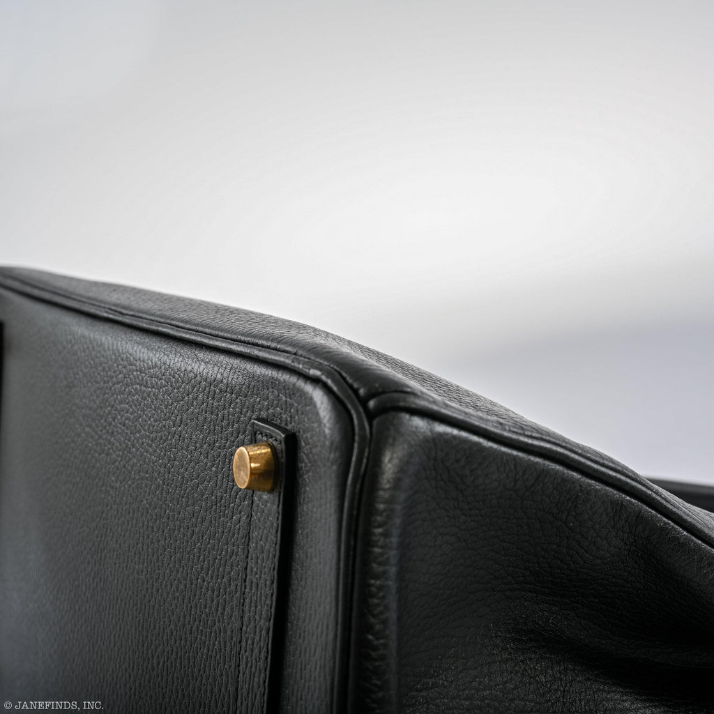 Hermès Birkin 35 Black Ardenne Gold Hardware - C Square