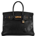 Hermès Birkin 35 Black Ardenne Gold Hardware - C Square