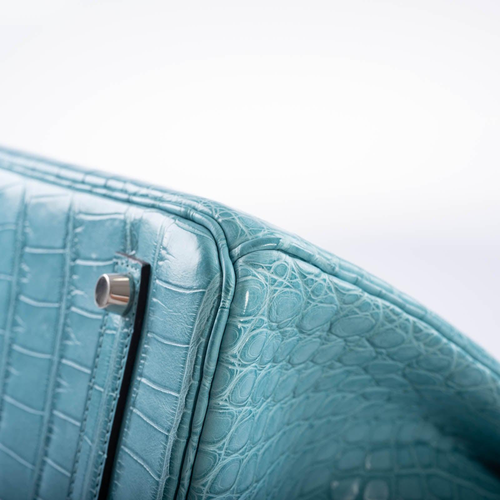 Hermès Birkin 35 Blue Atoll Matte Alligator Palladium Hardware