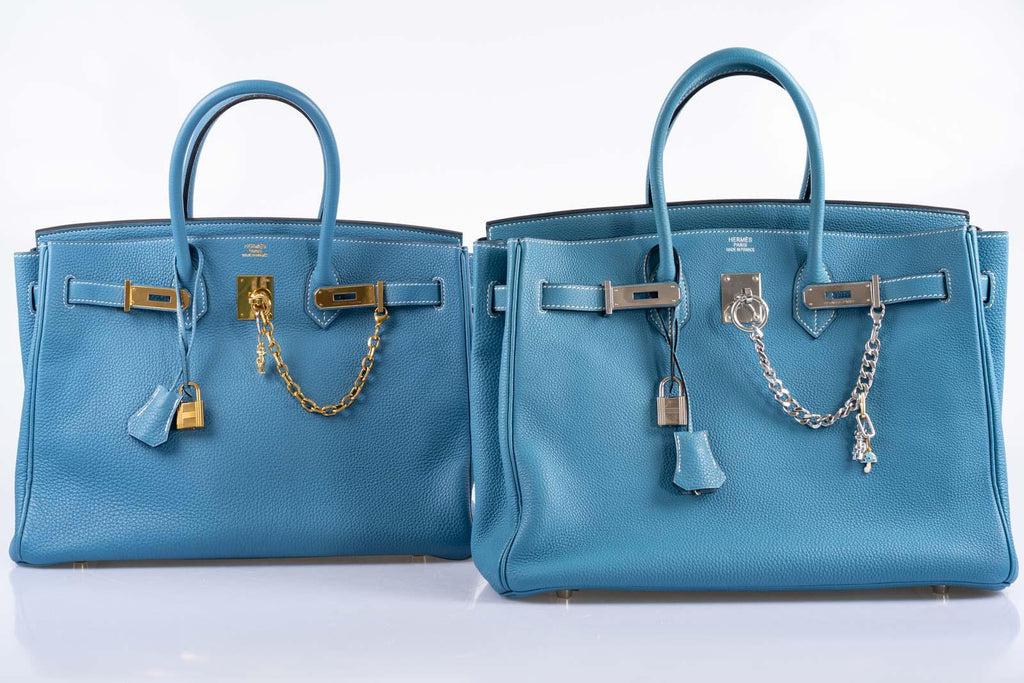 Hermès Birkin 35 Blue Jean Togo Palladium Hardware
