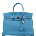 Hermès Birkin 35 Blue Jean Togo Palladium Hardware