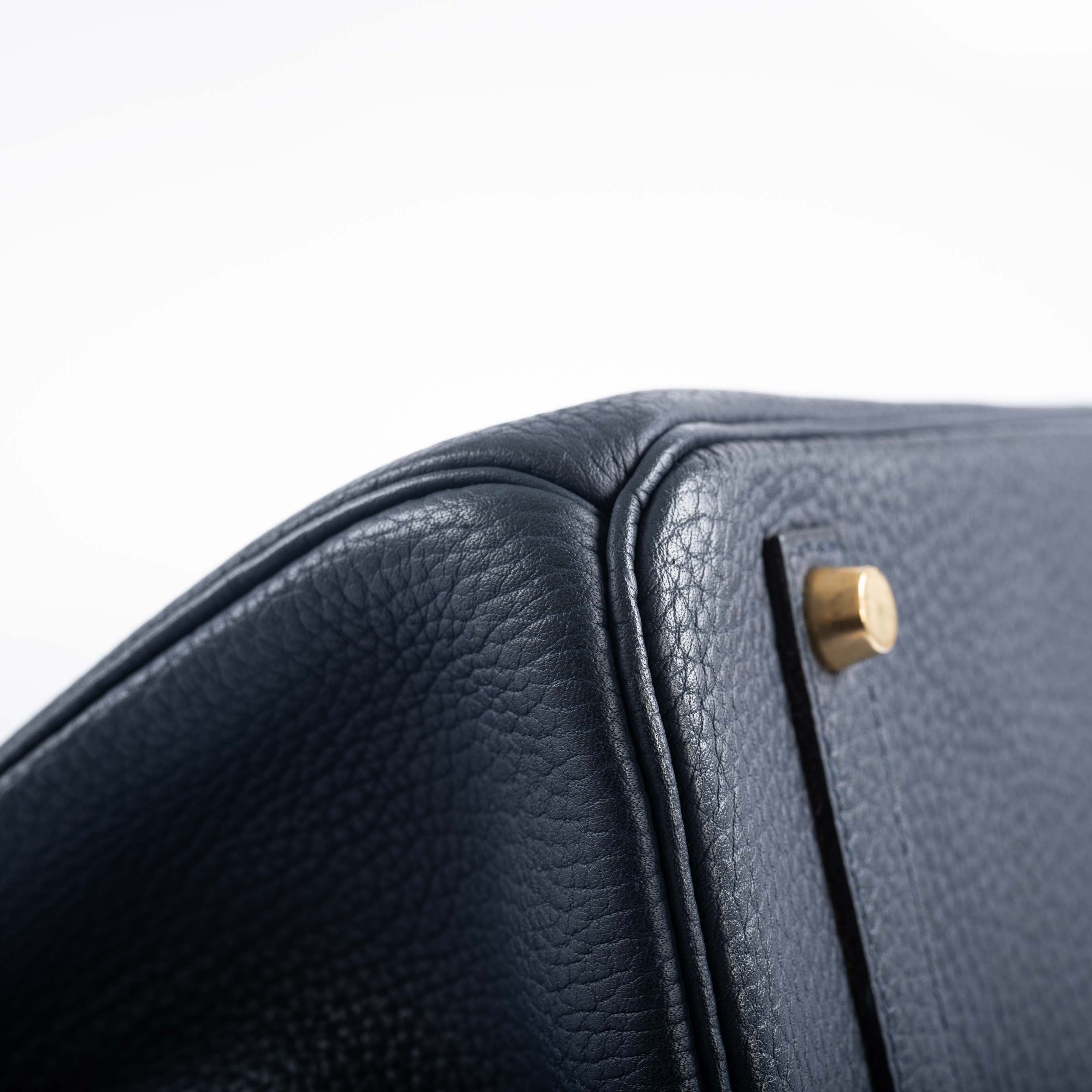 Hermès Birkin 35 Blue Sapphire Ardennes leather Gold Hardware