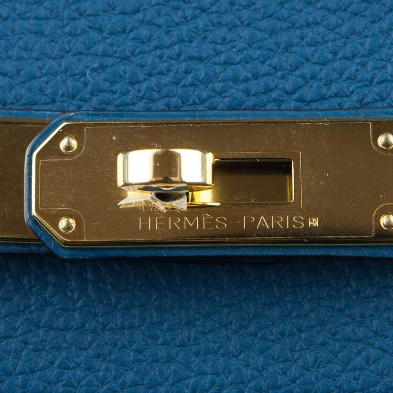 Hermès Birkin 35 Blue de Galice Gold Hardware