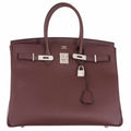 Hermès Birkin 35 Bordeaux Epsom Palladium Hardware