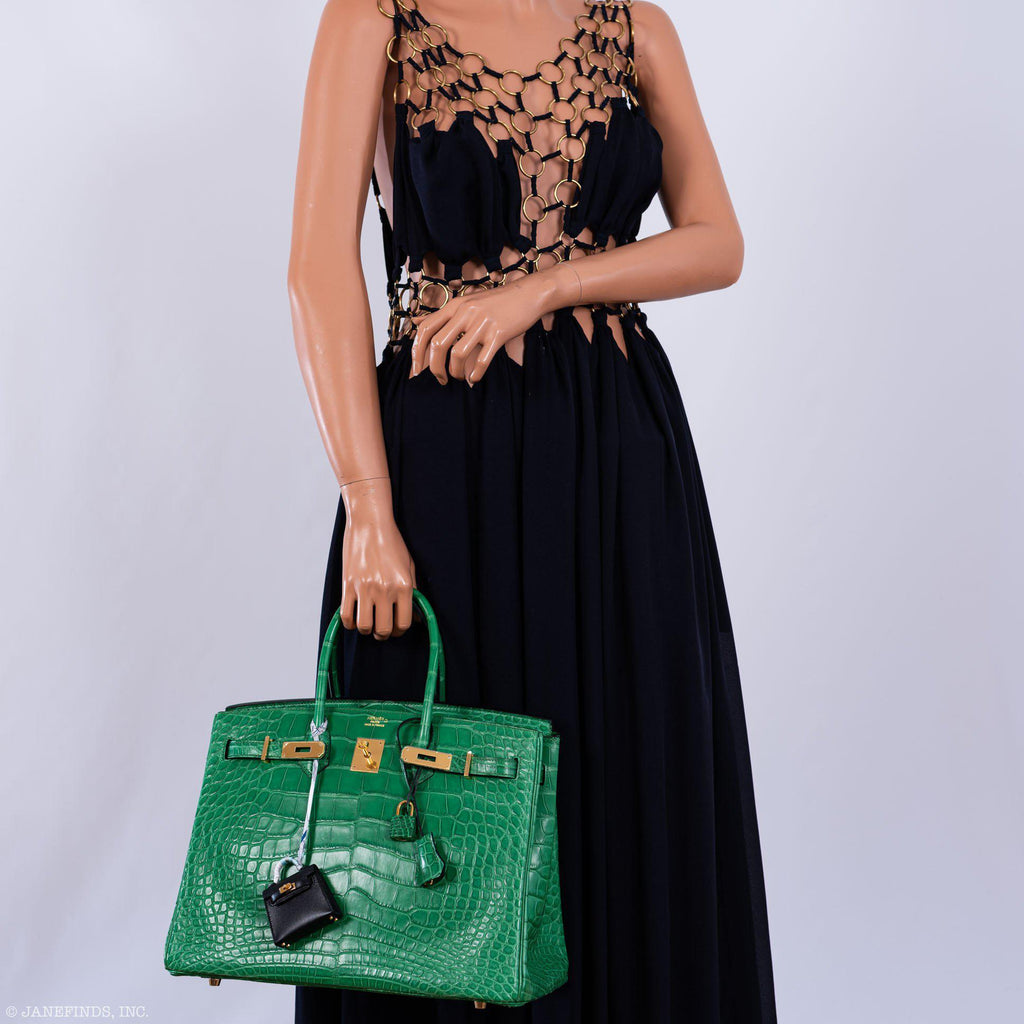 Hermès Birkin 35 Cactus Matte Alligator Gold Hardware
