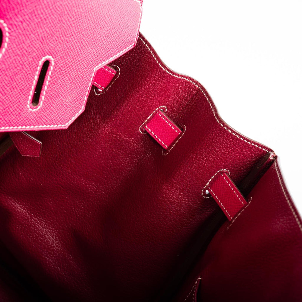 Hermès Birkin 35 Candy Collection Rose Tyrien and Rubis Epsom Palladium Hardware