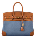 Hermès Birkin 35 Denim & Barenia Gold Hardware - Square B