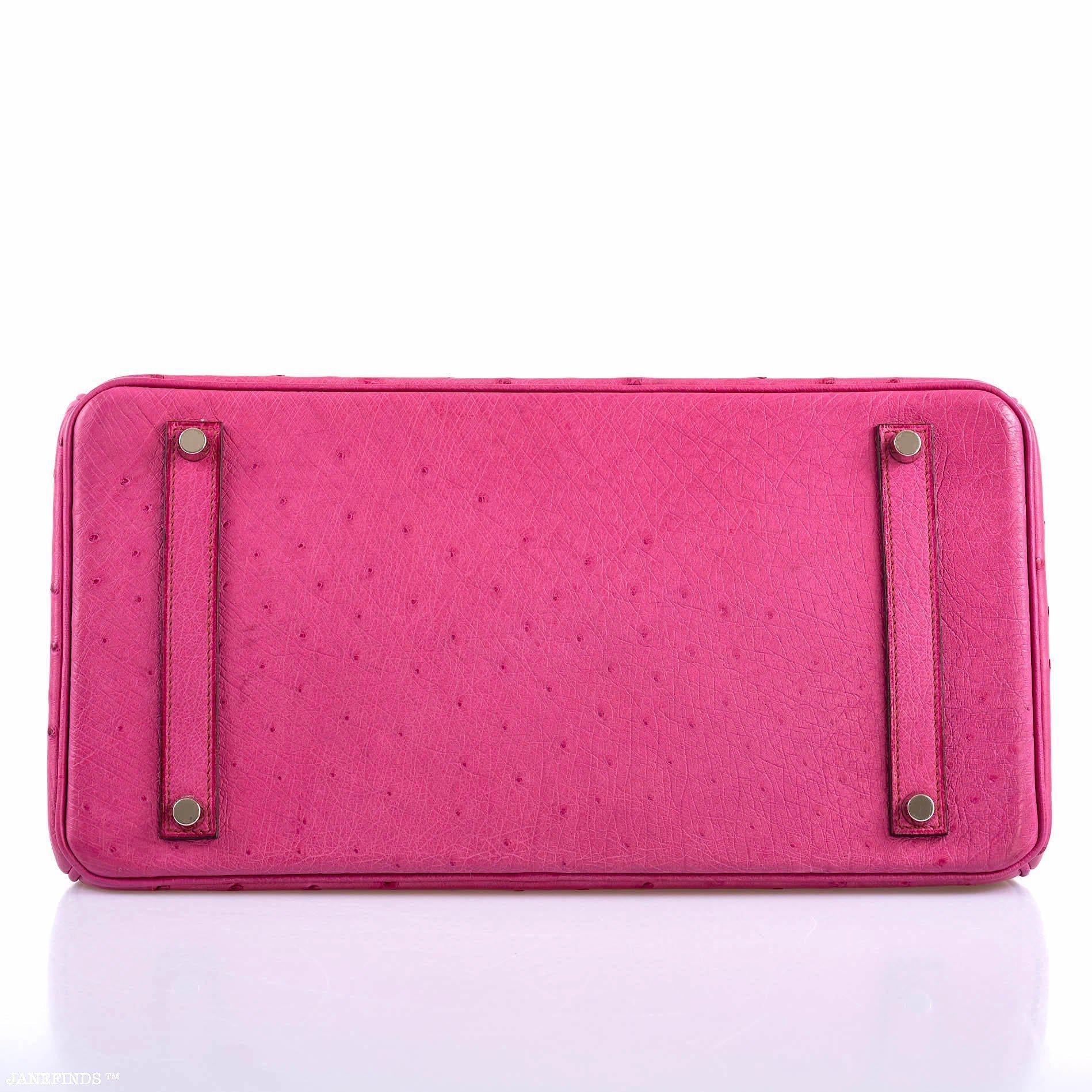 Hermès Birkin 35 Fuchsia Ostrich with Palladium Hardware