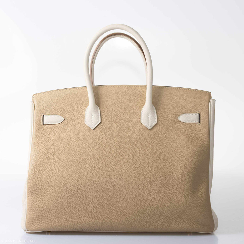 Hermès Birkin 35 HSS Trench & Gris Perle Togo Permabrass Hardware - 2017