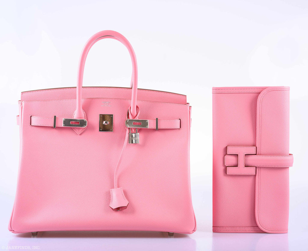Hermès Birkin 35 Rose Confetti Epsom Palladium Hardware - 2015, T