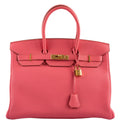 Hermès Birkin 35 Rose Lipstick Togo Gold Hardware
