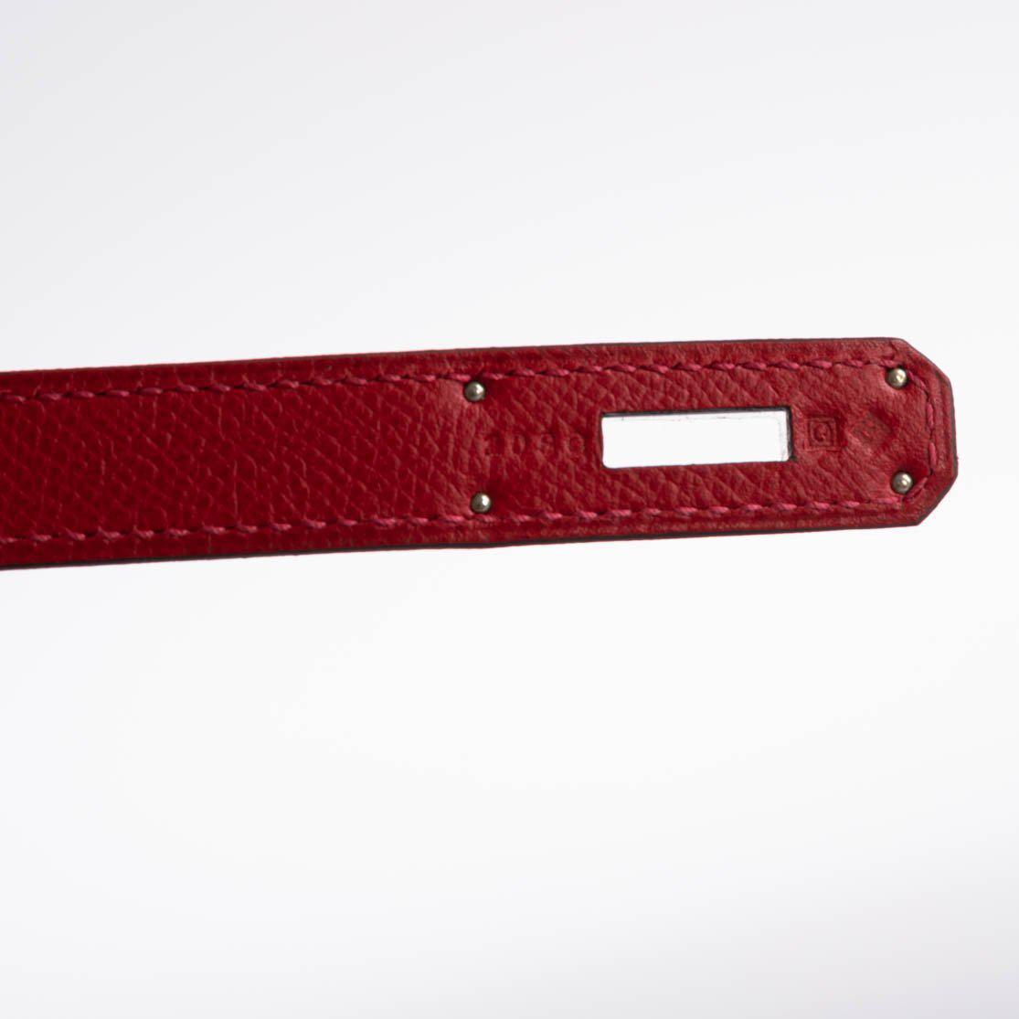 Hermès Birkin 35 Rouge Vif Epsom with Palladium Hardware - 2013, Q Square