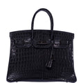 Hermès Birkin 35 SO BLACK Matte Niloticus Crocodile PVD Black Hardware