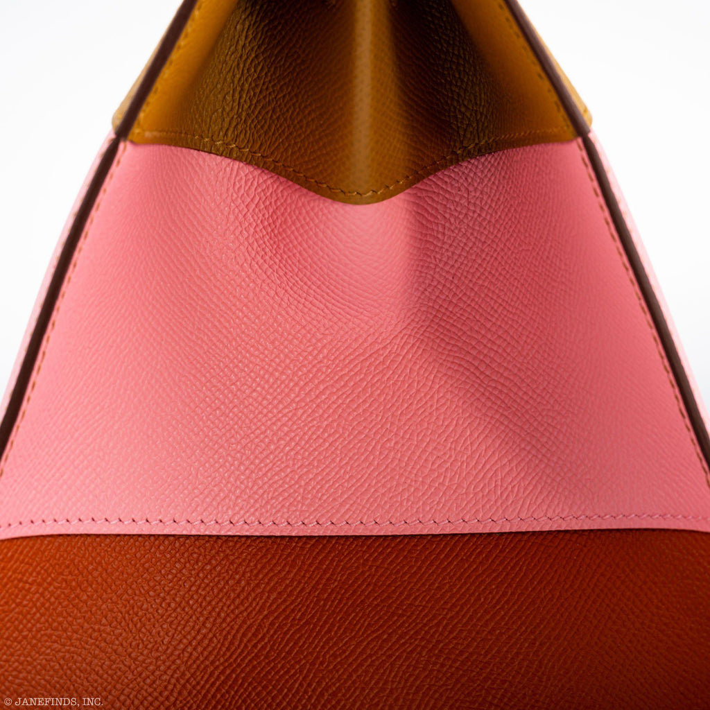 Hermès Birkin 35 Sellier Sunrise Rainbow Epsom Palladium Hardware