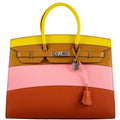 Hermès Birkin 35 Sellier Sunrise Rainbow Epsom Palladium Hardware