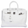 Hermès Birkin 35 White Taurillon Clemence Palladium Hardware