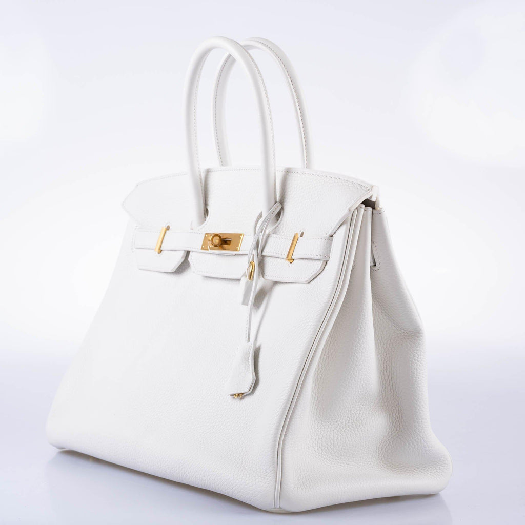 Hermès Birkin 35 White White Clemence Gold Hardware - 2016, X