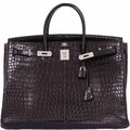Hermès Birkin 40 Black Matte Crocodile Porosus Palladium Hardware