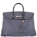 Hermès Birkin 40 Dalmatian Buffalo Metallic Silver Palladium Hardware