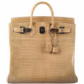Hermès Birkin 40 HAC Poussiere Porosus Crocodile Palladium Hardware - 2006