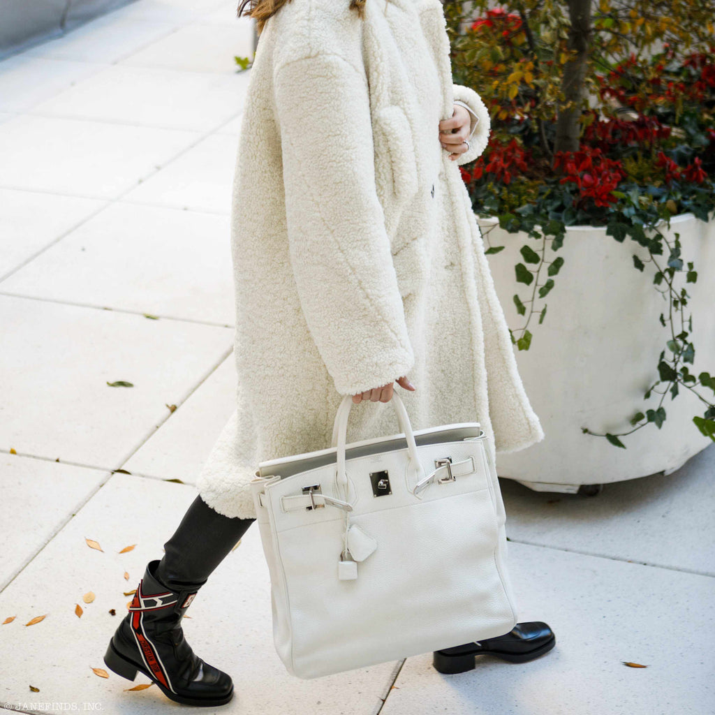 Hermès Birkin 40 HAC White Togo Palladium Hardware