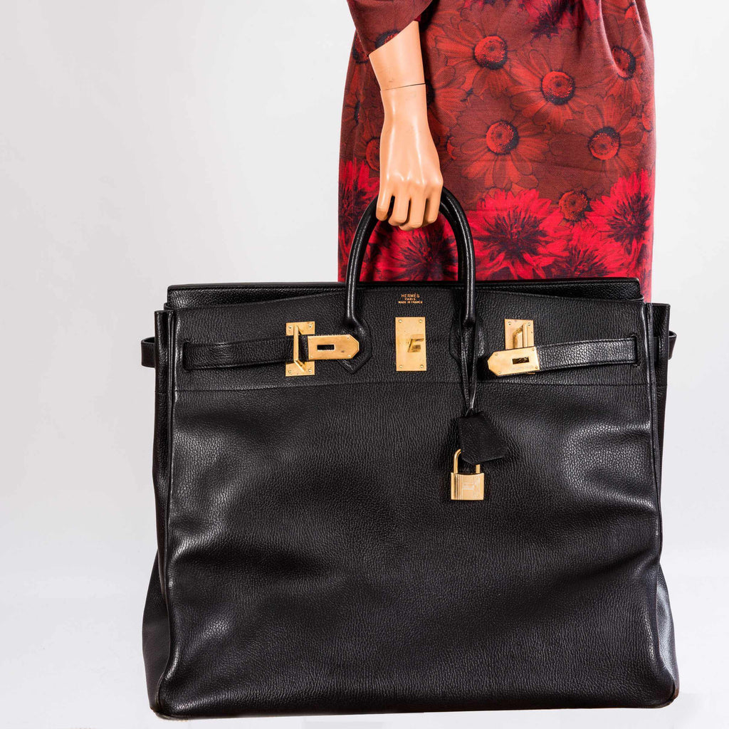 Hermès Birkin 55 Travel Black Clemence Leather Palladium Hardware