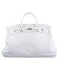 Hermès Birkin 55 White Togo Palladium Hardware Travel Bag