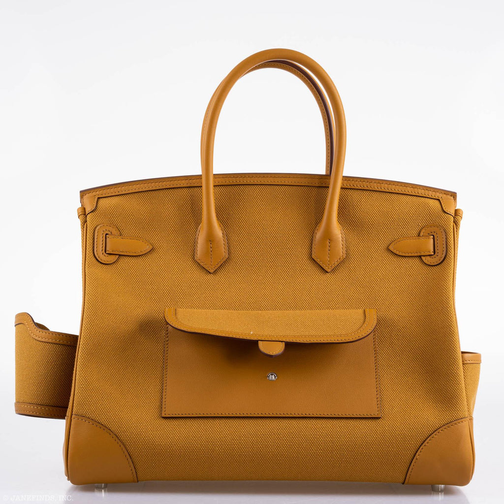 Hermès Birkin Cargo 35 Sesame Swift & Canvas Palladium Hardware - 2020, Y