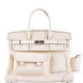 Hermès Cargo Birkin 35 Nata Toile Goeland and Swift Palladium Hardware