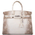 Hermès Diamond Himalaya Birkin 35 Matte Nilo Crocodile 18K White Gold Diamond Hardware