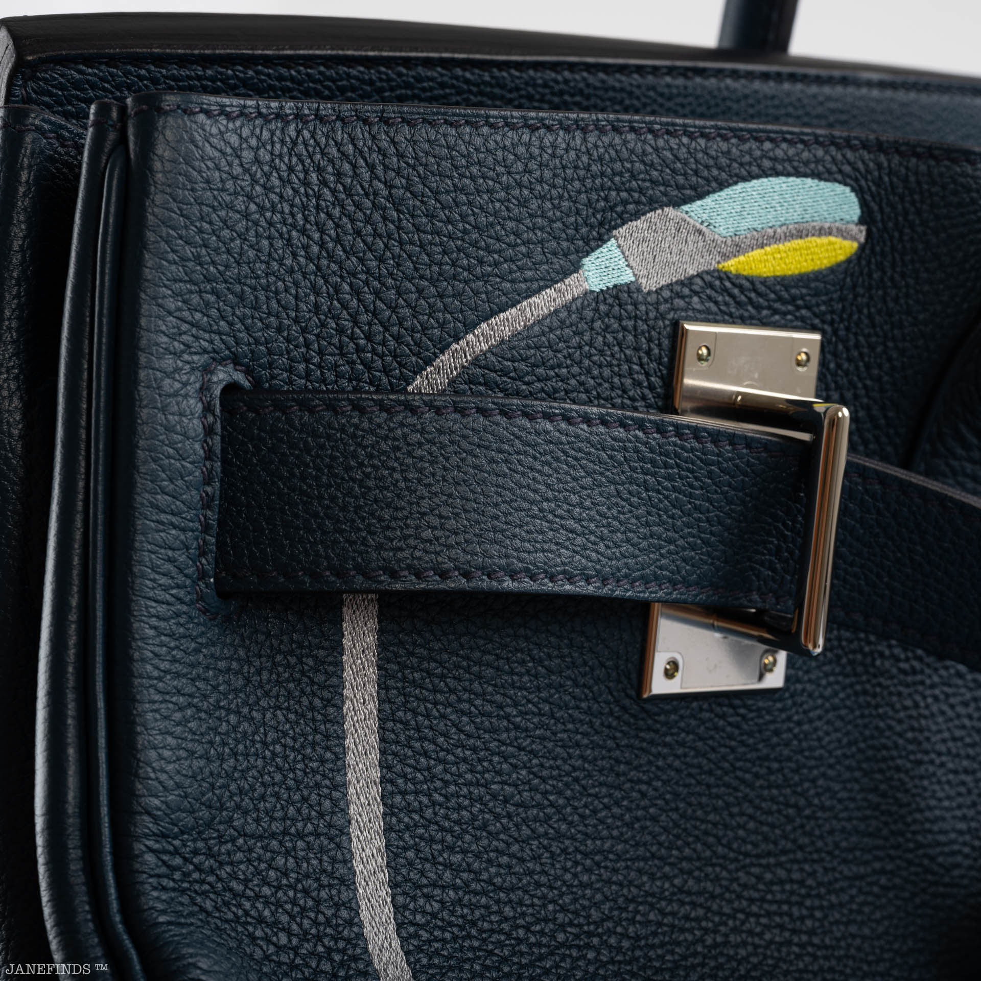 Hermès Endless Road HAC Birkin 50 Multicolor Togo and Swift Leather Palladium Hardware
