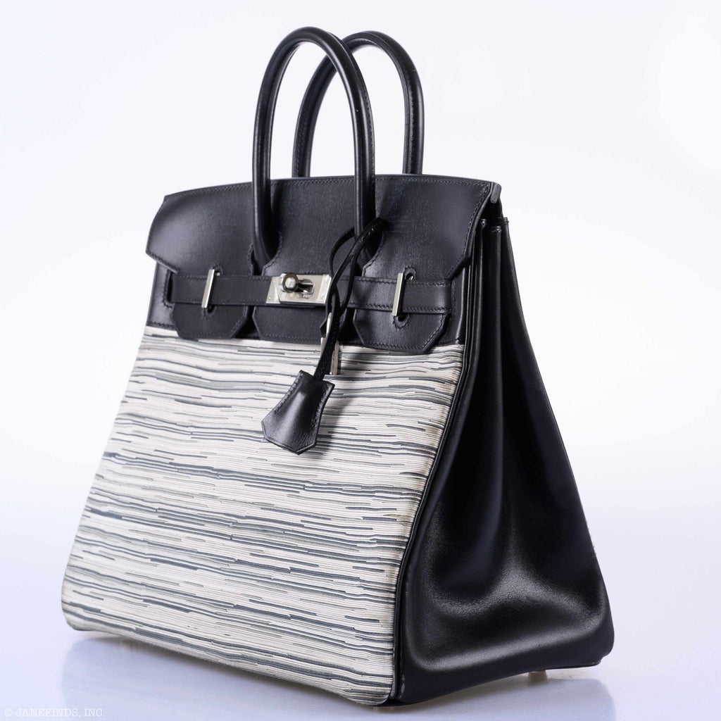 Hermès HAC Birkin 32 Gray Vibrato and Black Box Palladium Hardware