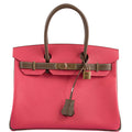 Hermès HSS Birkin 30 Rose Azalee & Etoupe Epsom with Permabrass Hardware - 2017, A