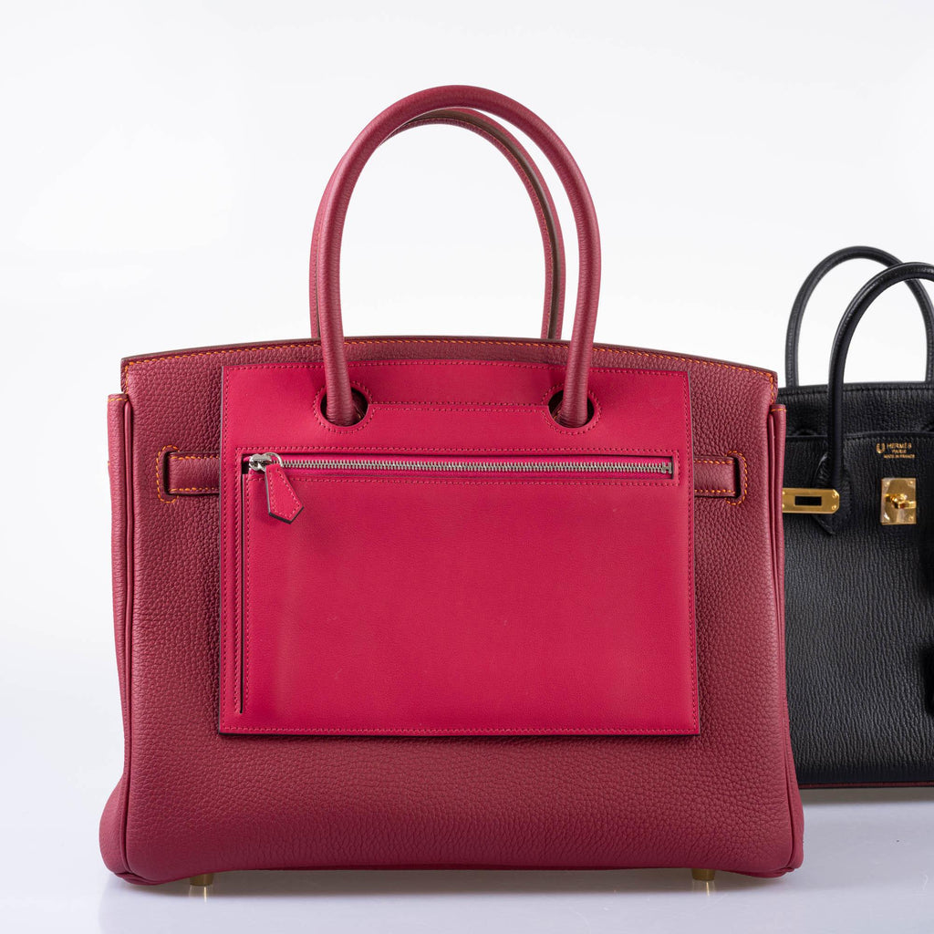 Hermès HSS Birkin 30 Rubis Togo & Orange H with Gold Hardware - 2015, T