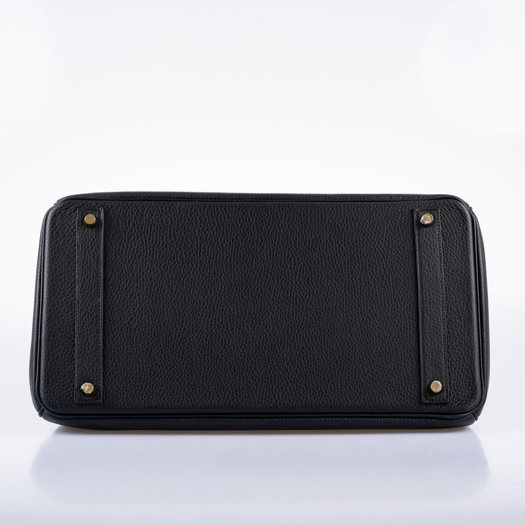 Hermès HSS Birkin 40 Black Togo with Blue Royal Interior Gold Hardware